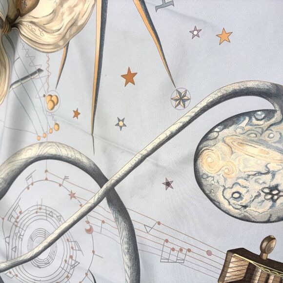 Hermes Universe Carré 90 Silk Light Blue Scarf - Picture 9 of 10